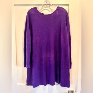 Eileen fisher lightweight purple pullover comfy tunic top XL
